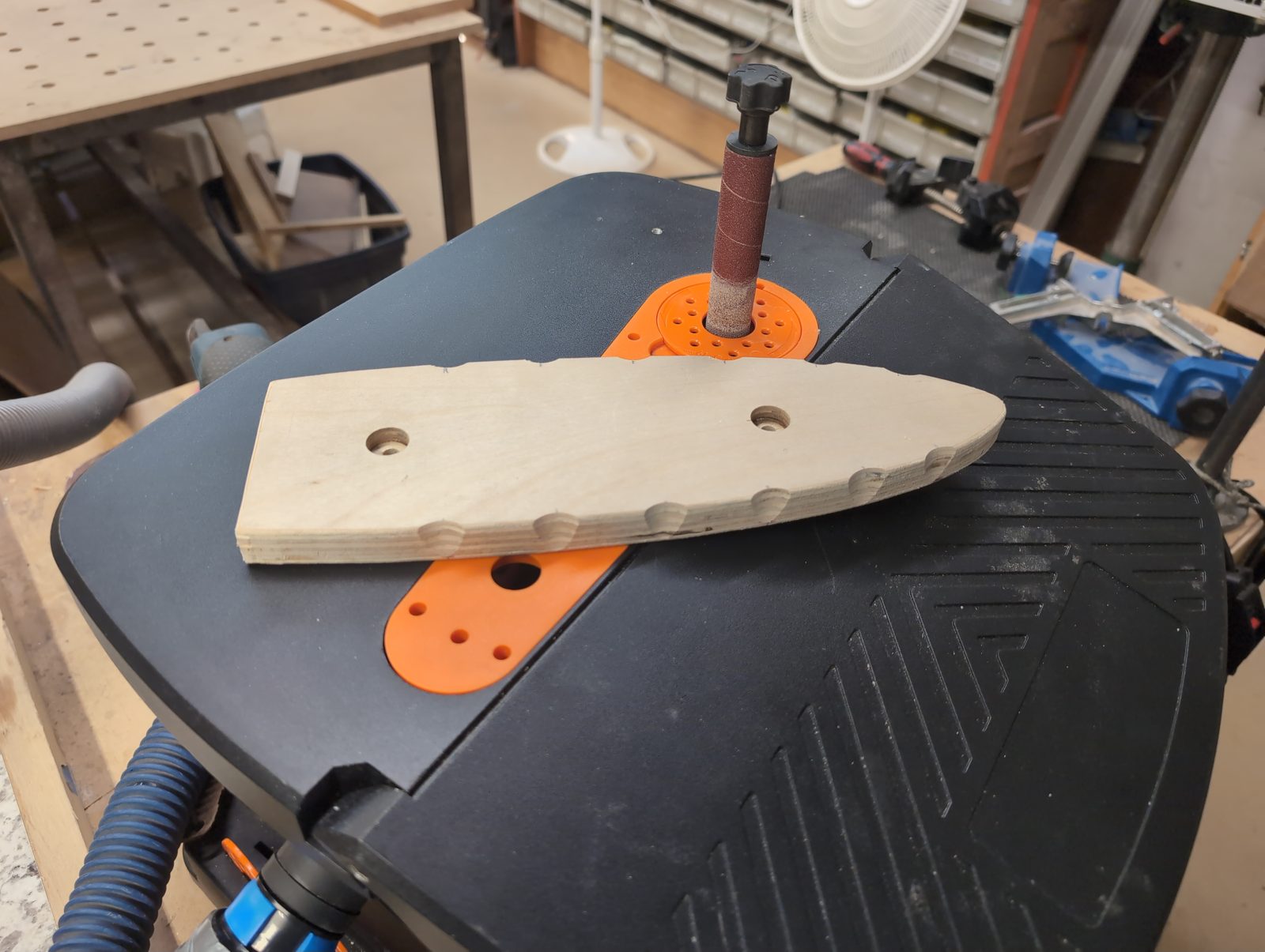 Finished front rudder rib form and 51mm flange die