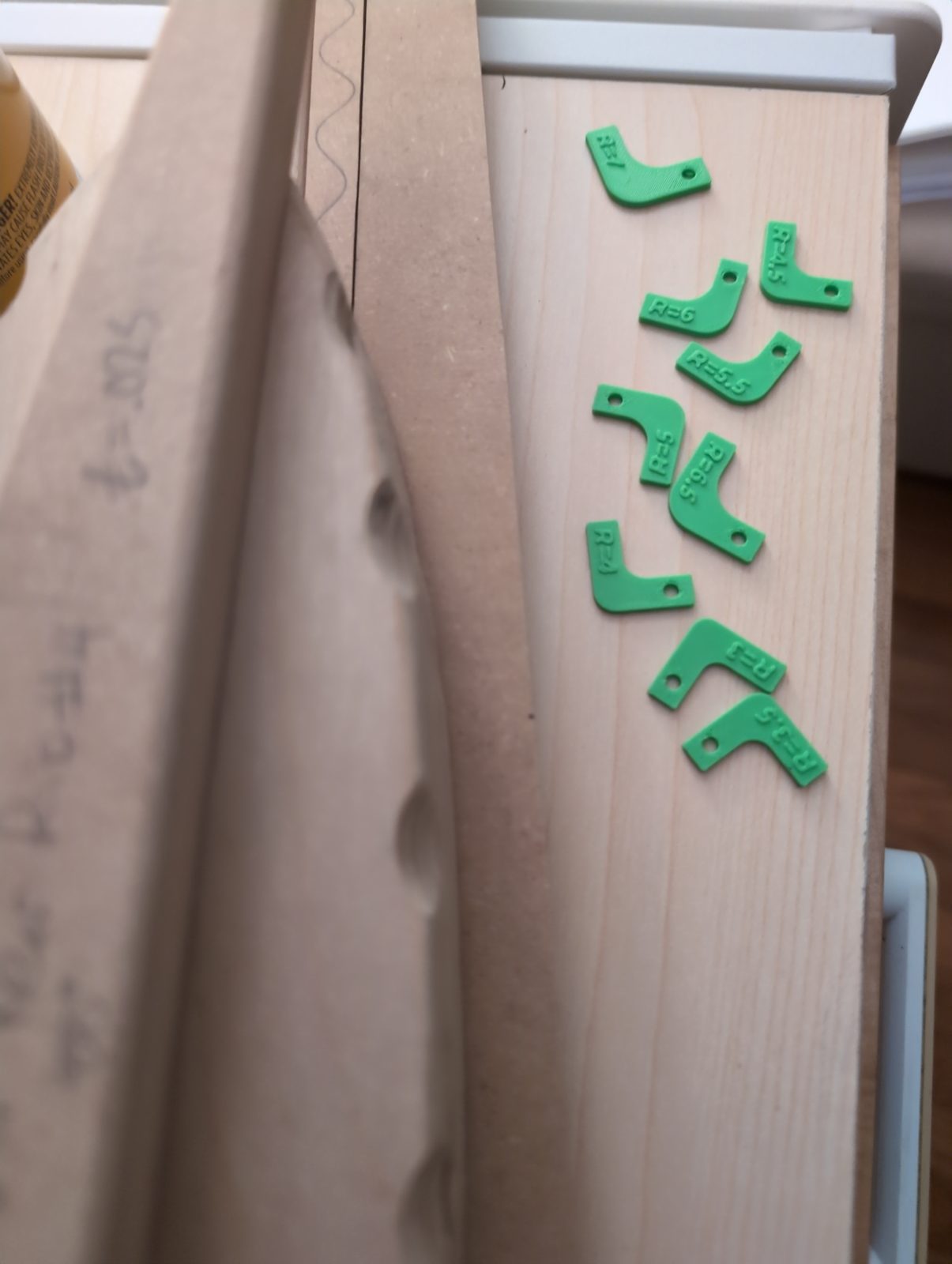 Sourcing, research, and 3D printed radius gauges