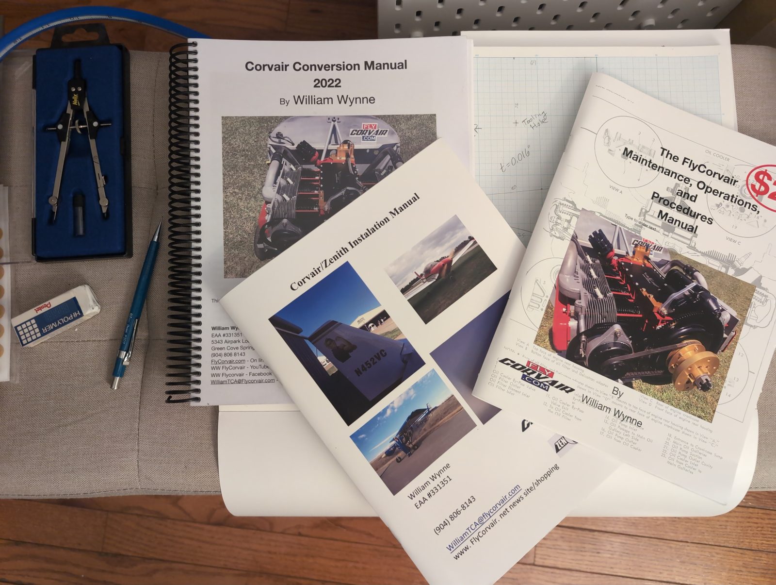 Received and Read Through FlyCorvair Manuals