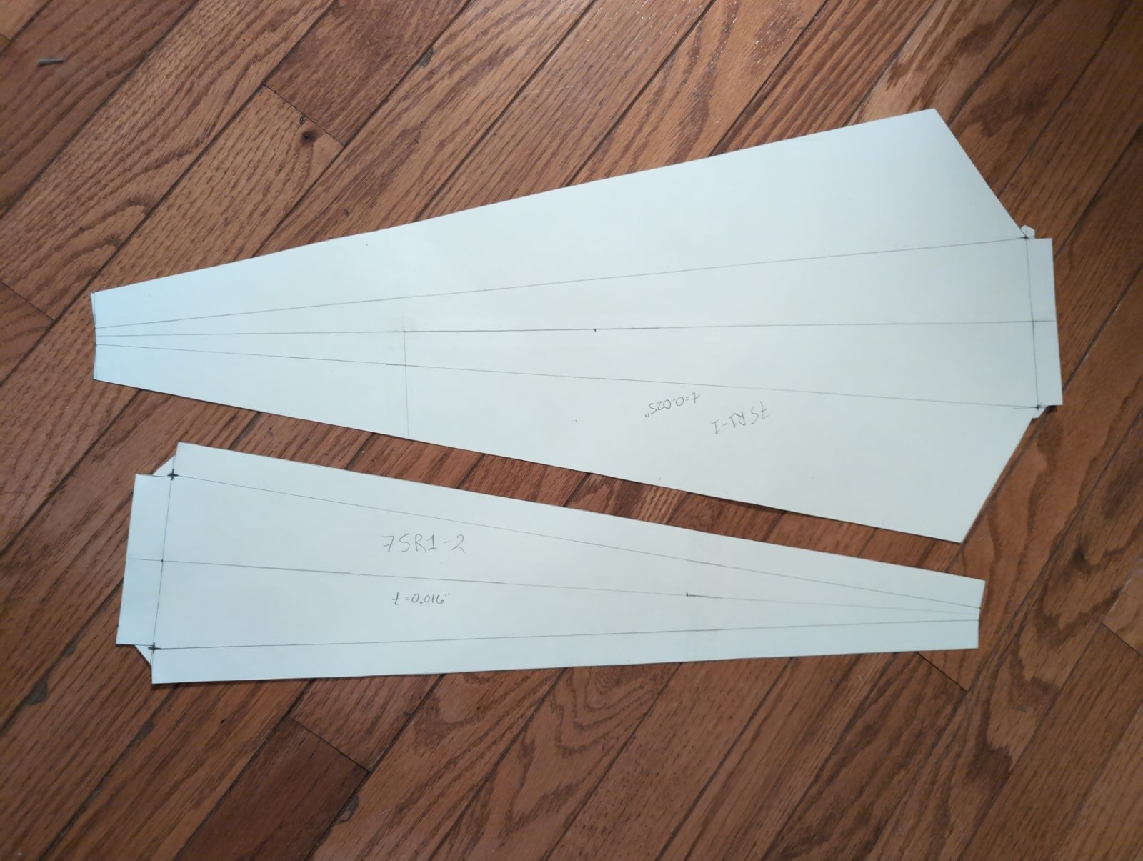 Cut part blanks for the remaining rudder ribs