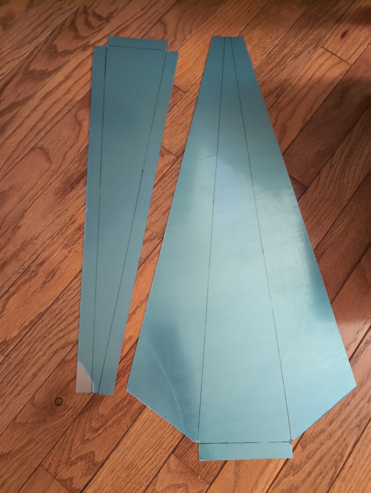 Cut part blanks for the remaining rudder ribs