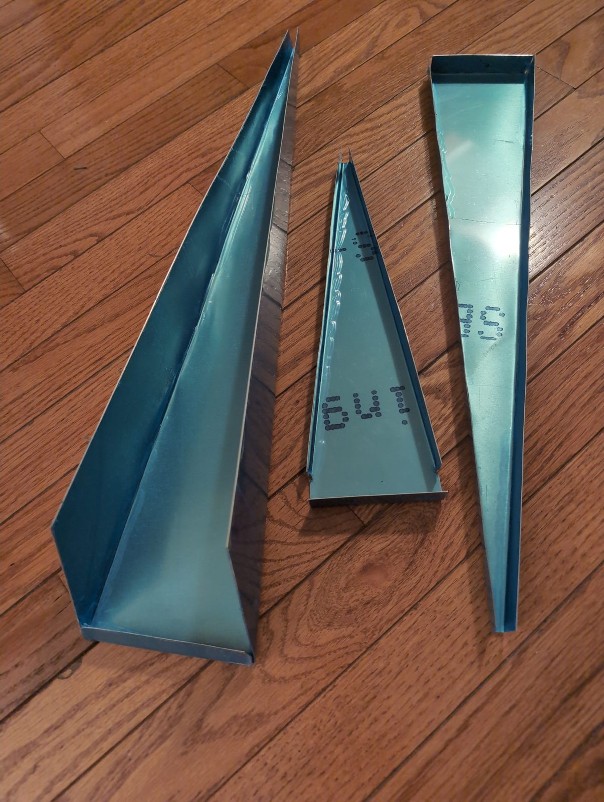 Finished forming rudder ribs