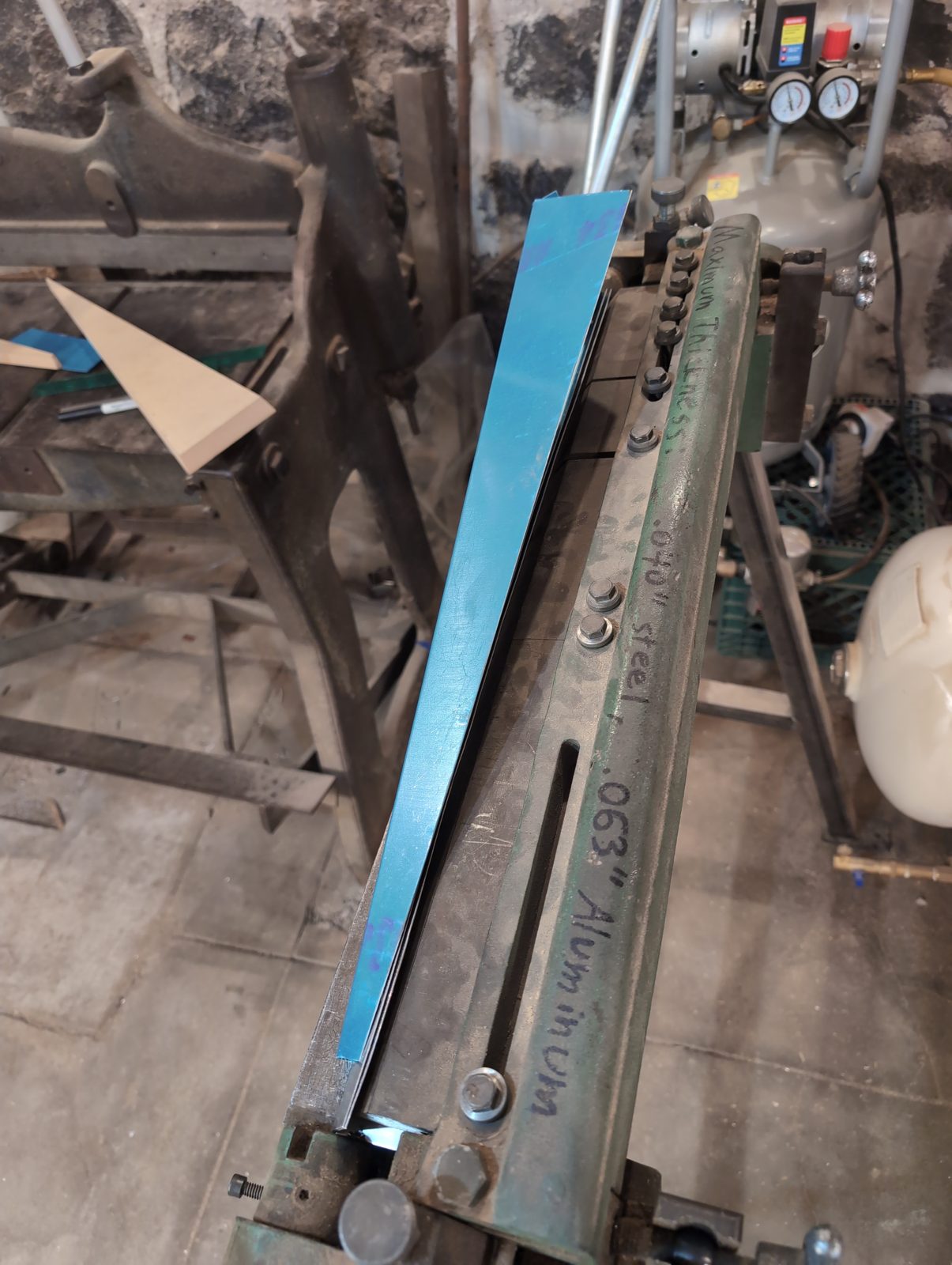 Finished forming rudder ribs